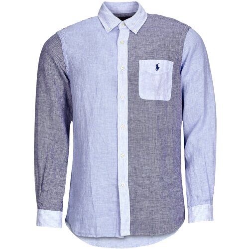 Polo Ralph Lauren CHEMISE COUPE DROITE EN LIN Plava Slike