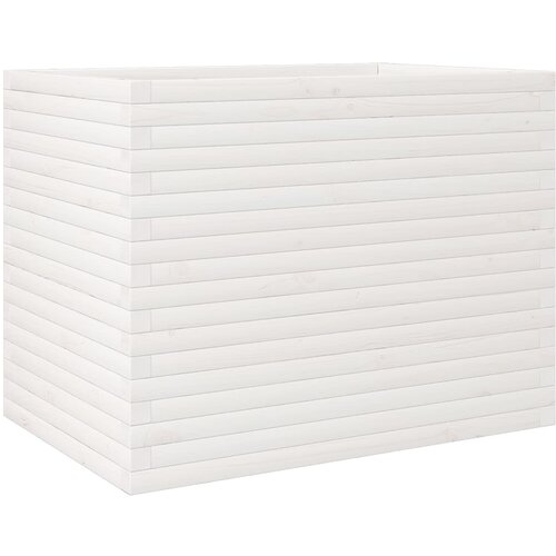 Maison Chic Vrtno cvetlično korito - Cvetlični Lonec belo 90x60x68,5 cm trdna borovina, (21788872) Cene