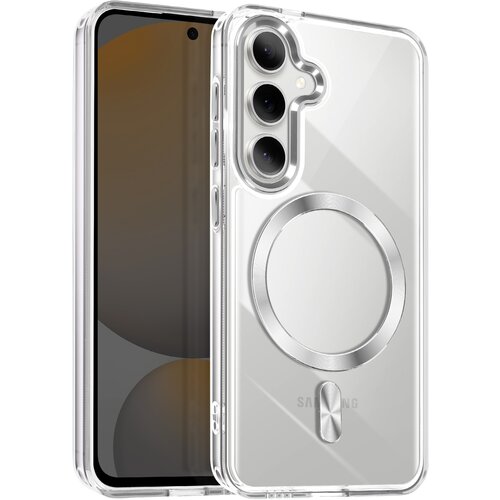 AVIZAR Ohi&scaron;je MagSafe za Samsung Galaxy S24 in S25 Crystal Color Back, Srebrna, (5000016308) Cene