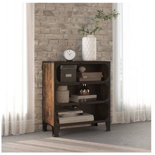  Za pohranu rustično smeđi 72 x 36 x 82 cm metal i MDF Slike