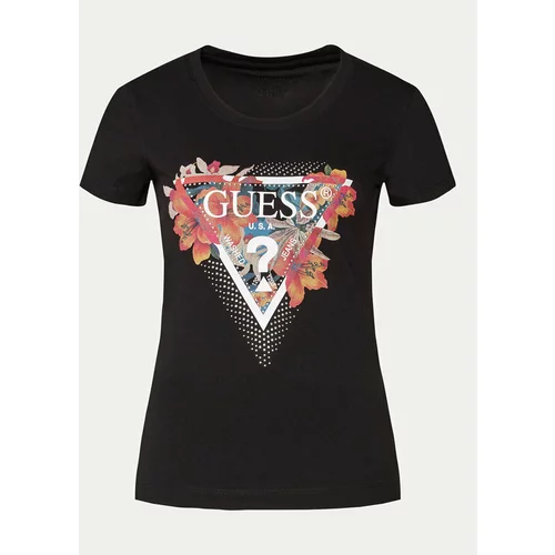 Guess Majica kratkih rukava za žene, boja: crna, W4GI62 J1314