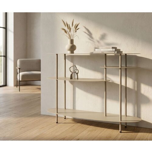 Mauro Ferretti Sivo-bež metalni pomoćni stol 34x118 cm Saturn &amp;ndash; Slike
