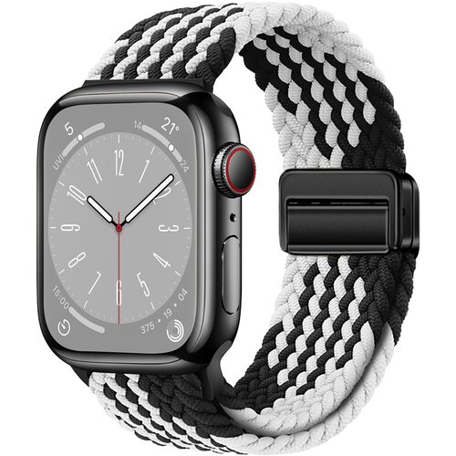 INF Zvezdni najlonski pleteni pa&scaron;ček za uro Apple Watch Black&White L, (21690674) Cene