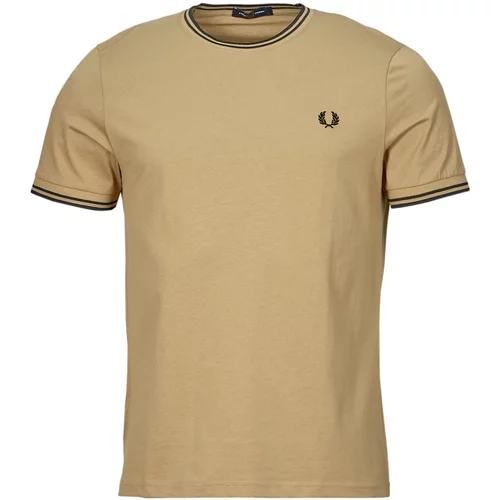 Fred Perry TWIN TIPPED T-SHIRT Smeđa