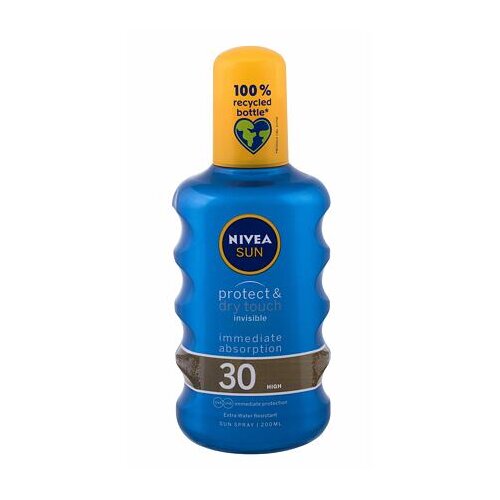 Nivea sun Protect &amp;amp; Dry Touch Invisible Spray SPF30 bezbojni sprej za sunčanje 200 ml Slike