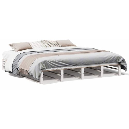 Furnova Posteljni okvir brez vzmetnice bel 180x200 cm trdna borovina, (21934689) Slike