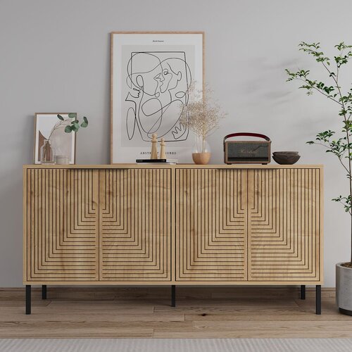 Hanah home konzolni sto Lurea, 150x75x36 cm, Hrast-beli Cene