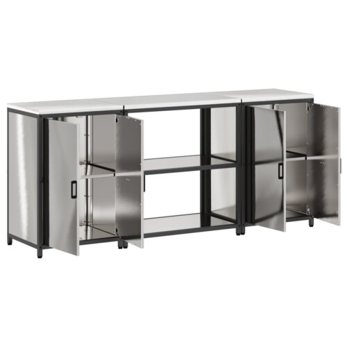  Kuhinjski set za pohranu 3 pcs Srebrna 210 x 50 x 92 cm Slike