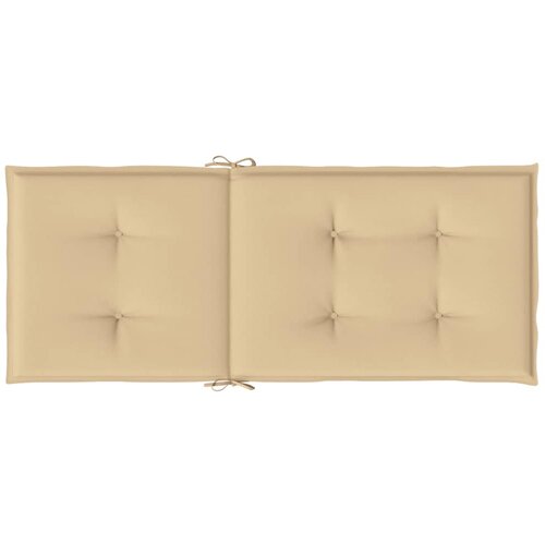  Jastuci za stolice 2 kom pro&amp;scaron;arano bež 120x50x4 cm od tkanine Slike