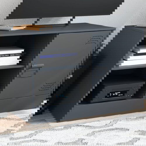Furnova TV omarica antracitna 67x39x44 cm jeklo, (21922740) Slike