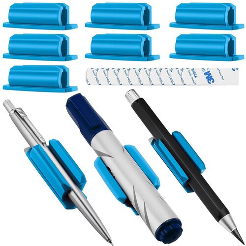 INF 3-delni komplet silikonskih samolepilnih nosilcev za pisala za mizo Blue, (21692802) Cene