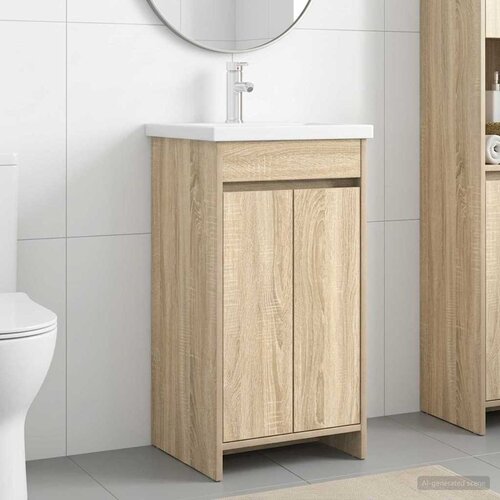  Kupaonski umivaonik s sudoperom Hrast sonoma 42 x 40 x 84,5 cm Cijene