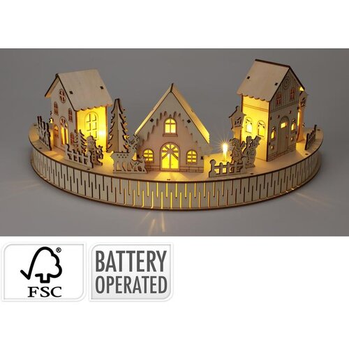  BOŽIĆNA SCENA 20CM SA LED SVJETLOM Cene