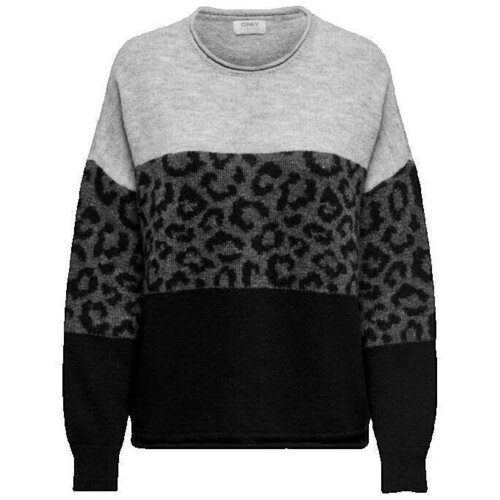 Only Puloverji Pull motif l&eacute;opard col rond Siva Cene