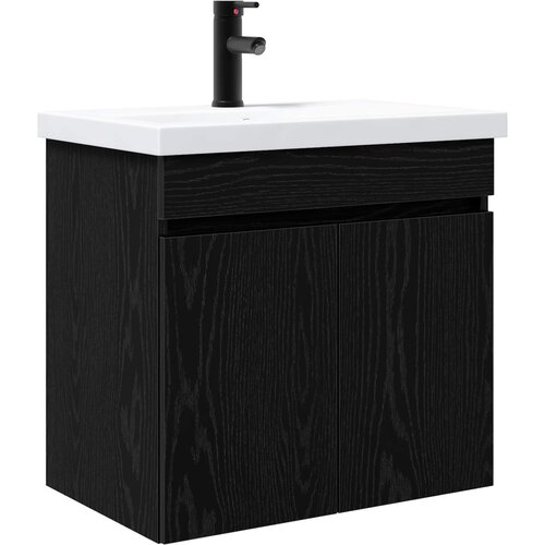 vidaXL Kopalniška omarica s tapo Črni hrast 61 x 40 x 74,5 cm, (5000245317) Cene