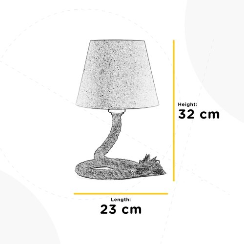  ONLI - Stona lampa CORDA 1xE27/22W/230V 32 cm bež Slike