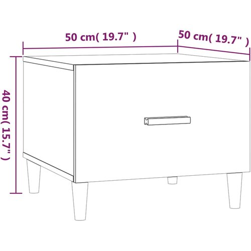  Stolići za kavu 2 kom Siva betona 50x50x40 cm konstruirano drvo Slike