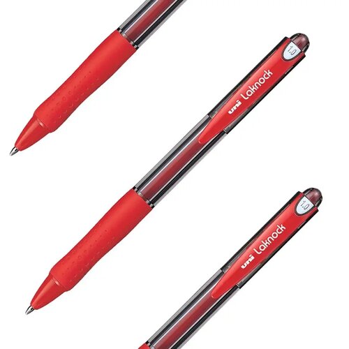 No Statovac SN-100 laknock, hemijska olovka, 0.5mm, crvena, uni-ball Cene