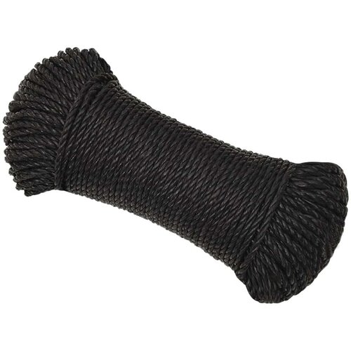  Radno uže crni 6 mm 50 m od polipropilena Slike