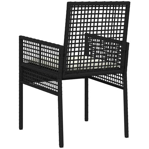  Vrtna stolica s jastukom 2 pcs Crna 55 x 53 x 85 cm poliratan Slike