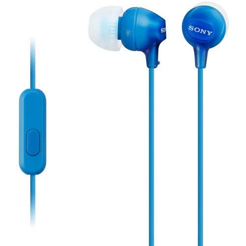 Sony slušalke za android/iphone, žične, modra, MDREX15AP