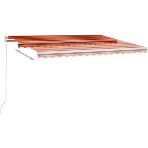  Tenda na ručno uvlačenje LED 450 x 300 cm narančasto-smeđa Slike