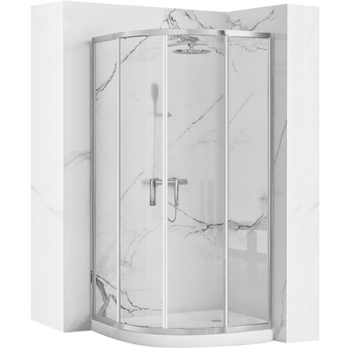 Rea Tu&scaron; kabina Look Chrome 80x80 + Tu&scaron; pladenj Look White Cene