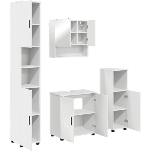  Set namje&amp;scaron;taja za kupaonicu Zidne s pohranom 4 pcs Bijelo Slike