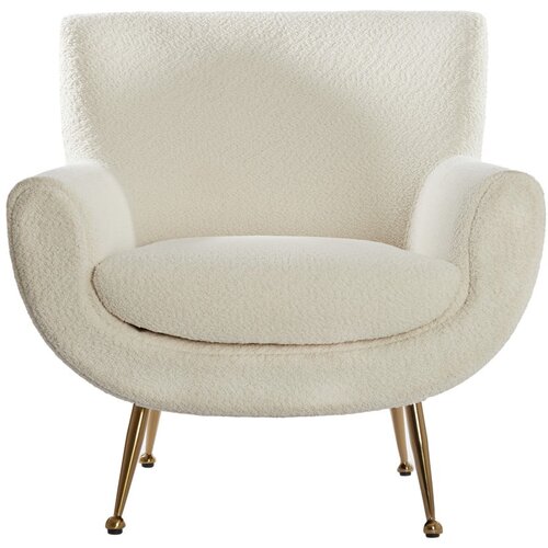 Light &amp;amp; Living Kremno bel fotelj iz tkanine boucl&amp;eacute; Vinstra &amp;ndash; Slike