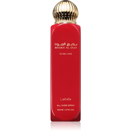 Lattafa Badee Al Oud Sublime pr&amp;scaron;ilo za telo uniseks 150 ml Slike