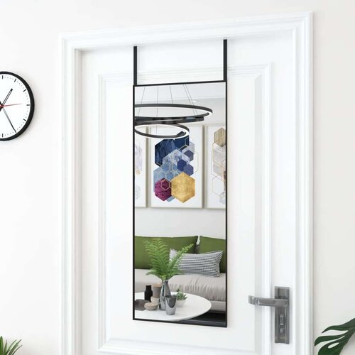  Ogledalo za vrata crno 40 x 100 cm od stakla i aluminija Cijene