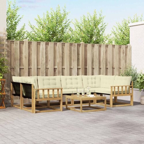  Set vanjskih sofa 7 kom. Bijela i krem Smeđa 79 x 79 x 37 cm Cene