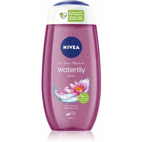 Nivea Waterlily & Oil gel za prhanje za mehko kožo 250 ml za ženske
