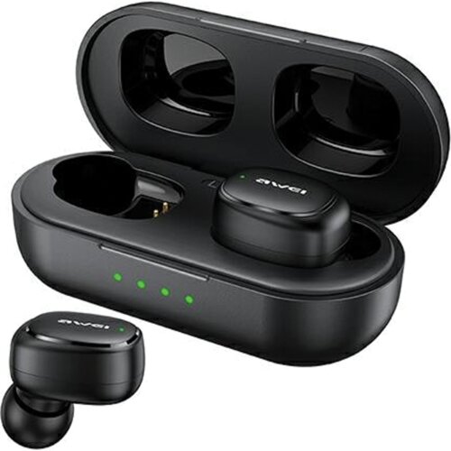 Awei SLUŠALKE BLUETOOTH 5.1 T13 PRO TWS + DOCKING STATION BLACK, (21968767) Cene