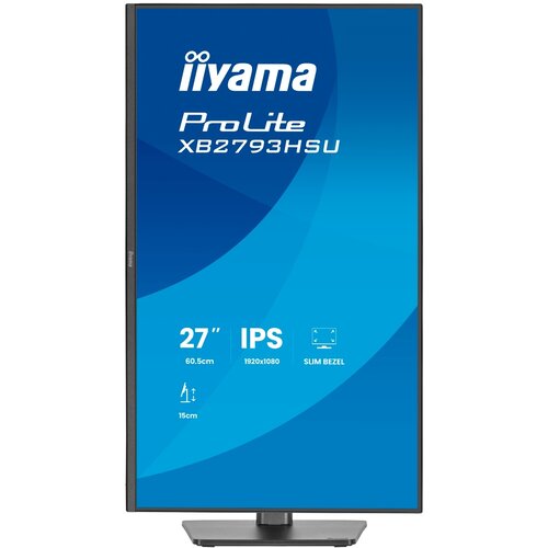 Iiyama monitor led XB2793HSU-B1 27&amp;quot; ips 1920x1080 120Hz, 16:9. 350cd, 1500:1, 1ms, hdmi, dp, usb hub, full ergo, pro Slike