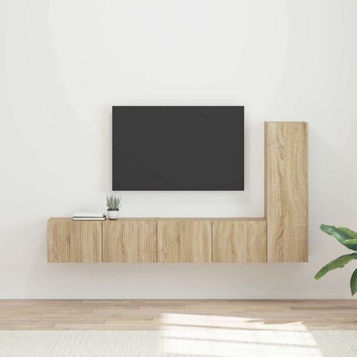  Komplet TV omaric 3 pcs Sonoma hrast Konstruiran les, (5000132472) Cene