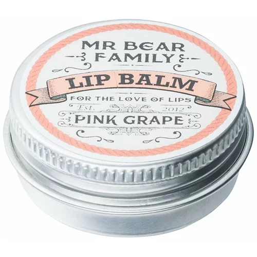 Mr Bear Family Pink Grape balzam za usne za muškarce 15 ml