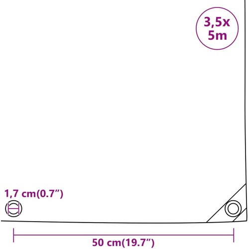  antracit 3,5 x 5 m 650 g/m&amp;sup2; Slike