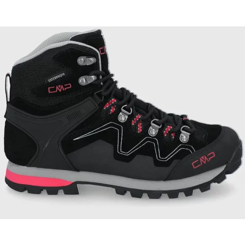 CMP Čevlji iz semiša Athunis Mid Wmn Trekking Shoe Wp ženski, črna barva