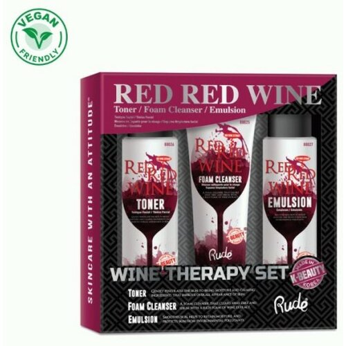 Rude Cosmetics set za negu nica na bazi crvenog vina | čišćenje i toniranje Slike