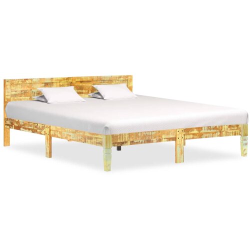 The Living Store Posteljni okvir iz trdnega predelanega lesa 180x200 cm - Posteljni Okvir, (21526783) Slike
