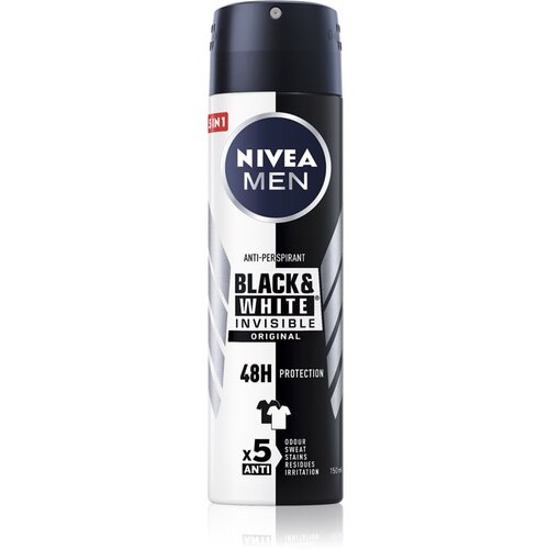Nivea Men Invisible Black & White antiperspirant v pršilu za moške 150 ml Cene