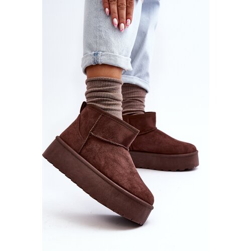 Boto FD1 Suede Platform Snow Boots Brown Corcoran Slike