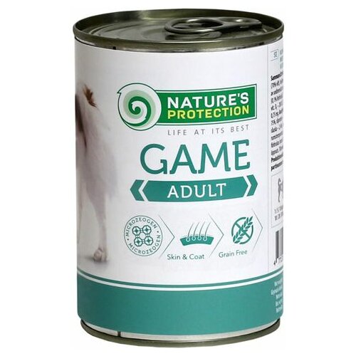 Natures Protection hrana u konzervi za pse - Adult Game 400gr Slike