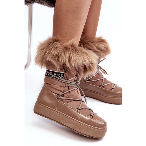 Boto Women's Lace-up Dark Beige Snow Boots Santero Cijene