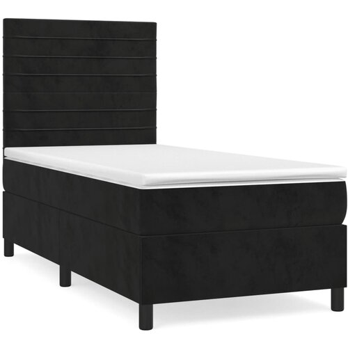 Maison Chic Box spring postelja - Vzmetna postelja z vzmetnico črna 90x200 cm žamet SL646, (21889699) Cene