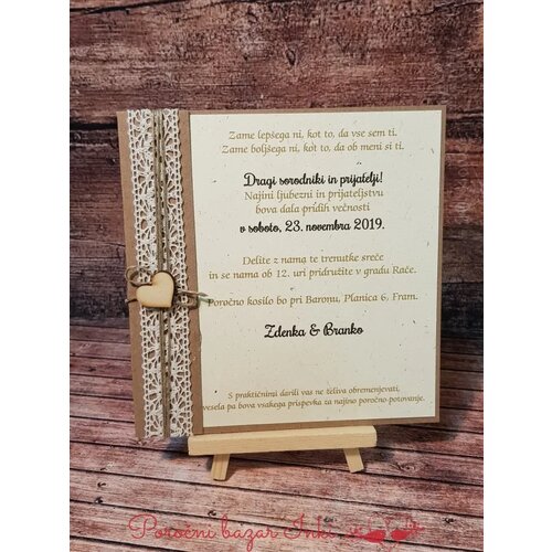  Poročna vabila ČIPKA PORČIP 101 Cene