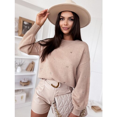DStreet Sweter damski LUMINA kamelowy Slike