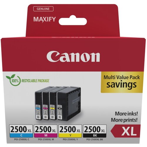Canon PGI-2500XL Ink Cartridge BK/C/M/Y Multipack, (21090067) Slike