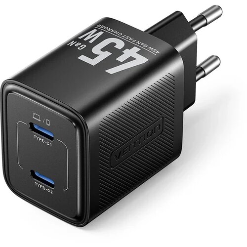 Vention Punjač 2xUSB-C 45W crni Cene